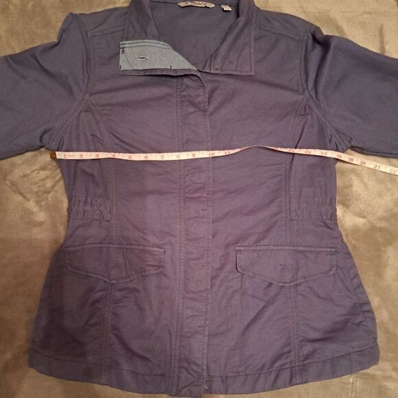 Toad and Co Purple Jacket Size Small Linen and Cotton Pockets Button Closure - Picture 8 of 15